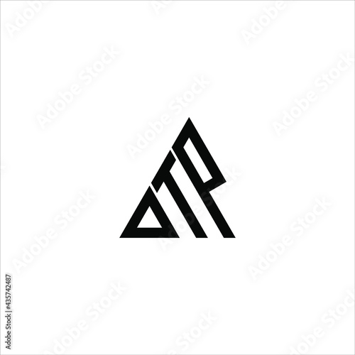 D T P letter logo creative design. DTP icon