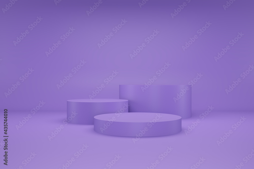 Background 3d purple rendering with cylinder podium and minimal in abstract composition, 3d render, 3d illustration Background 3d purple rendering with cylinder podium and minimal in abstract composition, 3d render, 3d illustration