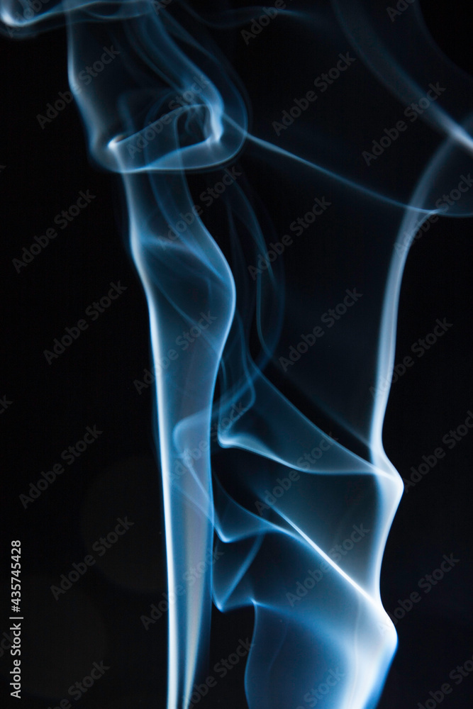 Real Smoke on Black Background