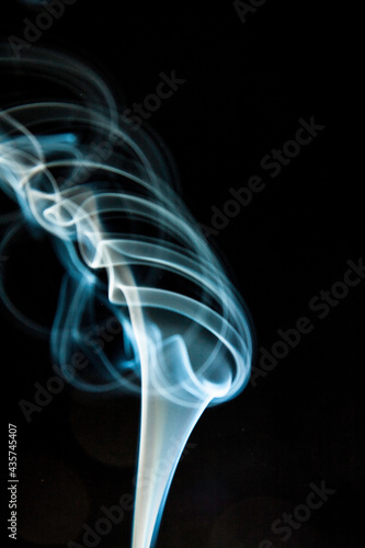 Real smoke on black background.