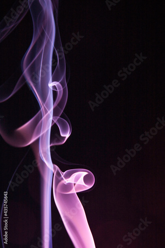 Real Smoke on Black Background