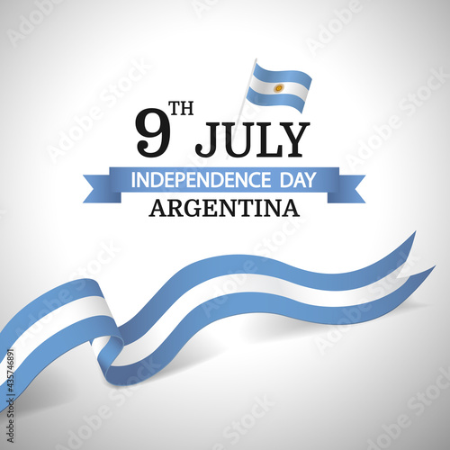 Vector Illustration of Independence Day of Argentina.  
