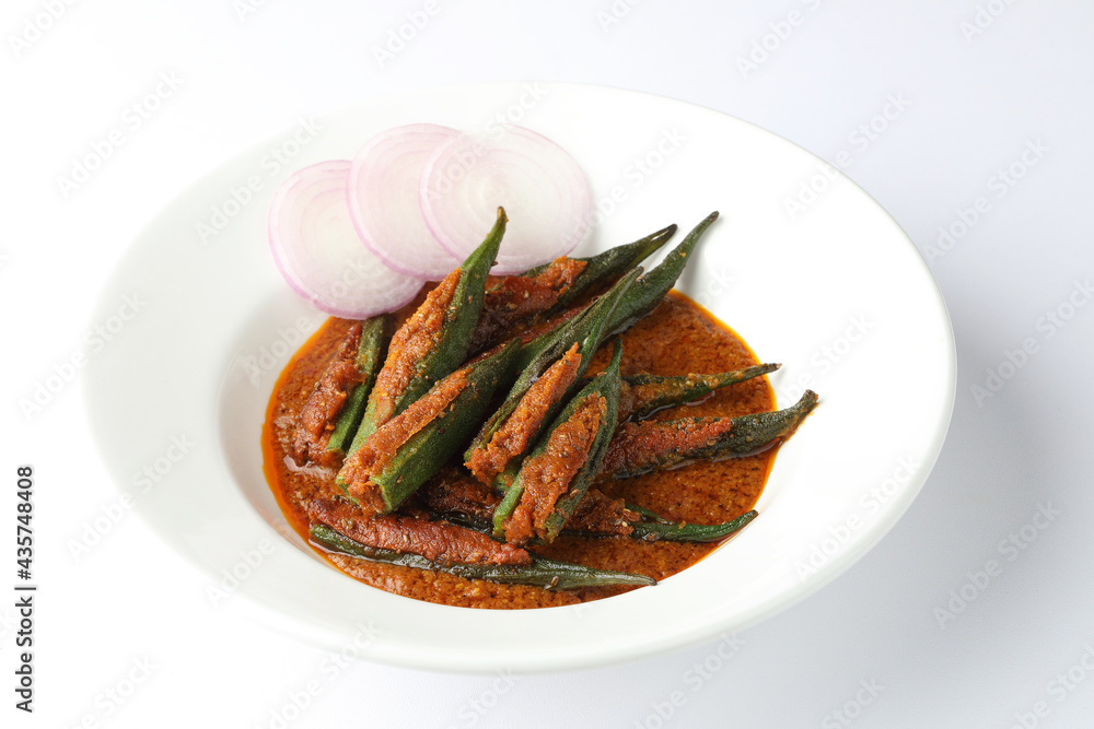 Indian masala fried bhindi or ladyfinger, curry, Served with chapatti, roti, naan, poori
Indian masala fried bhindi or ladyfinger, curry, Served with chapatti, roti, naan, poori