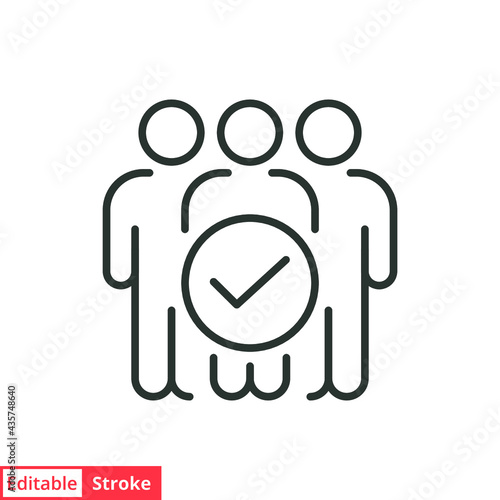 Eligible line Icon. Simple outline style. Able, adept, adequate, capable, competent, deserving, dextrose concept. Vector illustration isolated on white background. Editable stroke EPS 10.