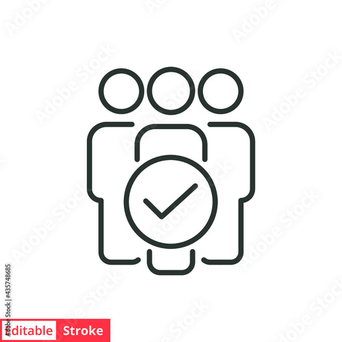 Eligible line Icon. Simple outline style. Able, adept, adequate, capable, competent, deserving, dextrose concept. Vector illustration isolated on white background. Editable stroke EPS 10. photo