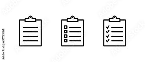 Clipboard icon set, Clipboard sign vector for web site