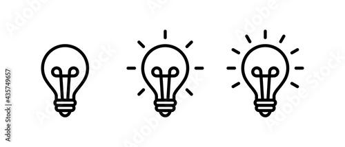 Light Bulb icon, lamp symbol icon vector