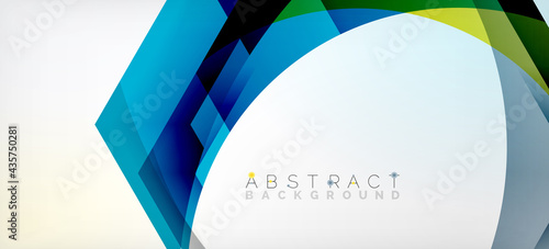 Vector color hexagons geometric abstract background