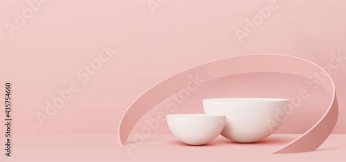 3D rendered podium for your product showcase. Vector 3d illustration.