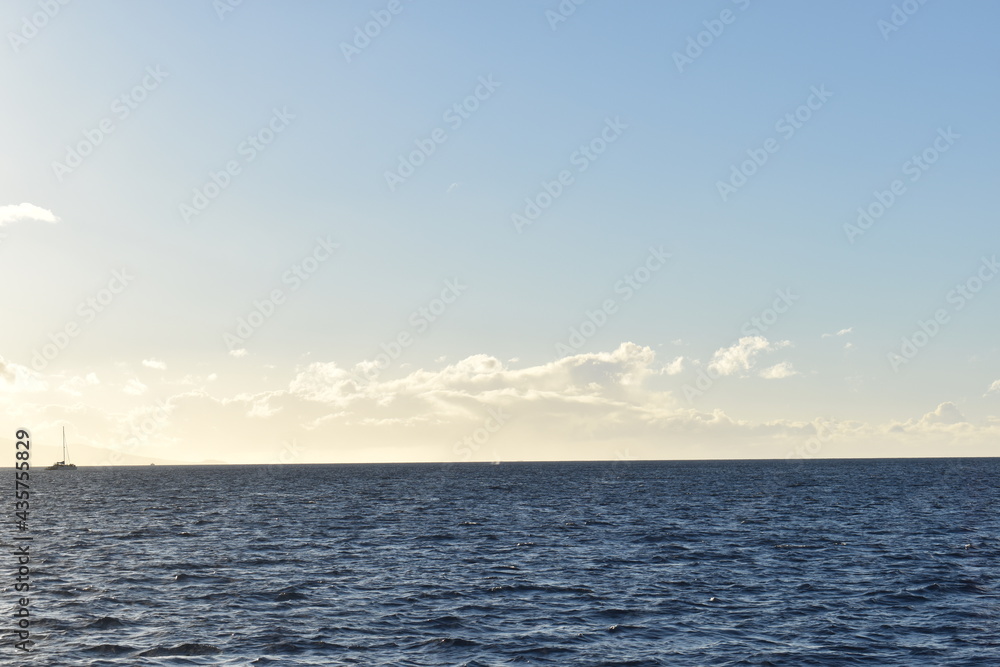 Fototapeta premium sunset over the sea horizon