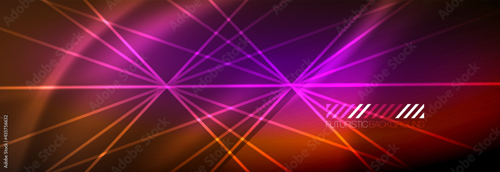Neon dynamic beams vector abstract wallpaper background. Wallpaper background, design templates for business or technology presentations, internet posters or web brochure covers Neon dynamic beams vector abstract wallpaper background. Wallpaper background, design templates for business or technology presentations, internet posters or web brochure covers
