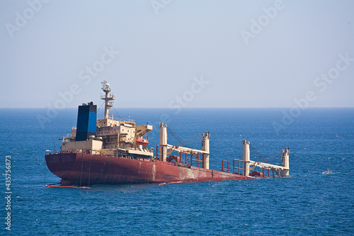 Fotografija Sinking ship in Mediterranean,  Straits of Gibraltar