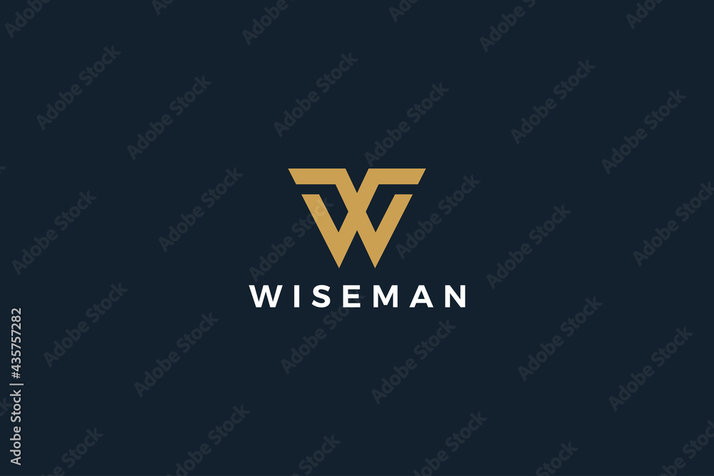 Letter W brown color business logo design Letter W brown color business logo design