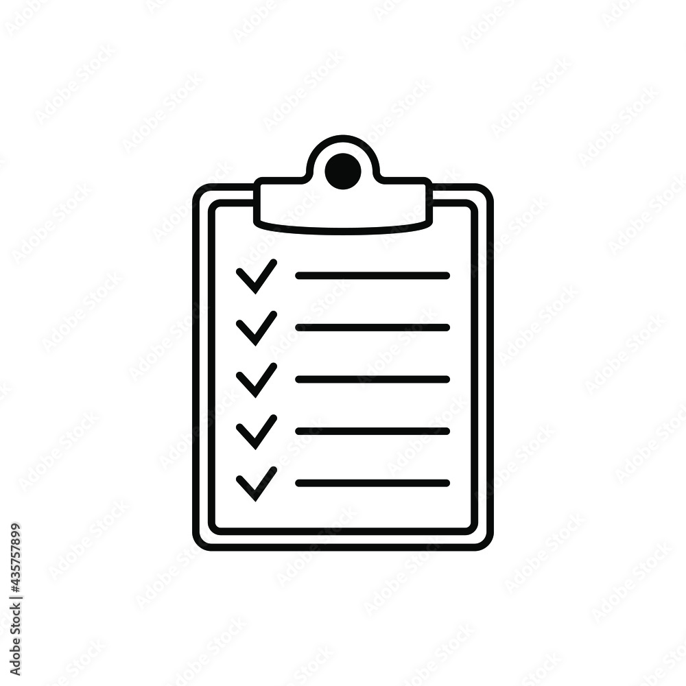 Clipboard line icon. Checklist sign symbol for web site and app design. Clipboard line icon. Checklist sign symbol for web site and app design.