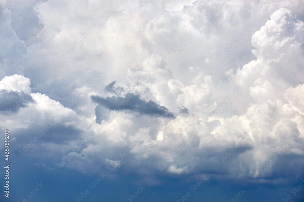 Abstract image of blurred sky. Blue sky background with cumulus clouds Abstract image of blurred sky. Blue sky background with cumulus clouds
