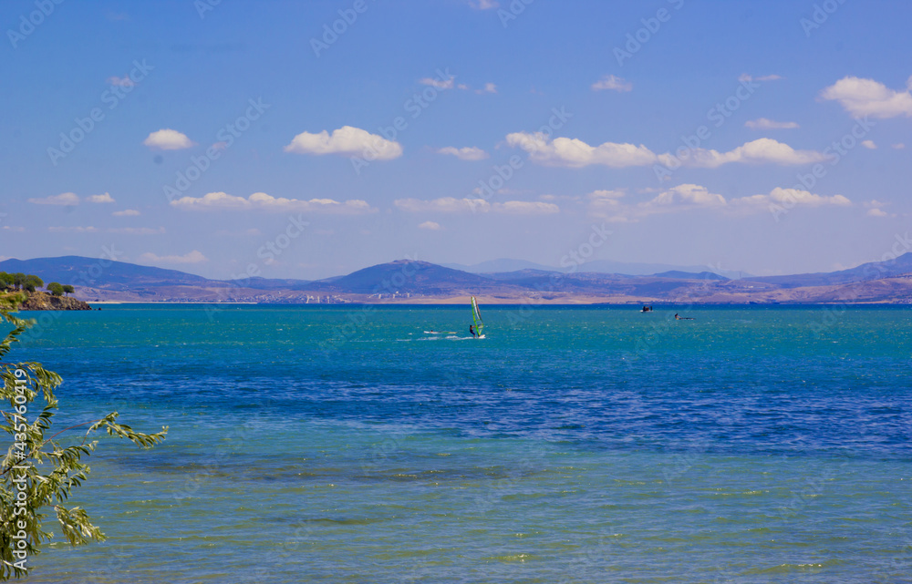 beautiful summer scene in dikili, izmir Turkey