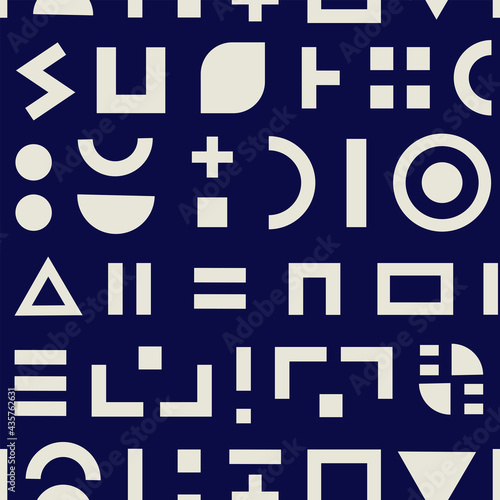 White random shape memphis vector illustration seamless background pattern design.