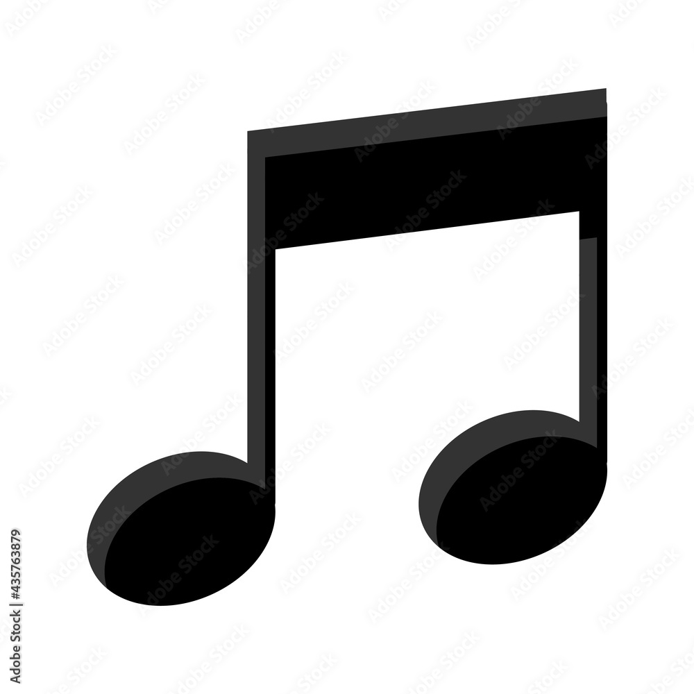 Modern design musical note flat icon for radio apps and website Modern design musical note flat icon for radio apps and website