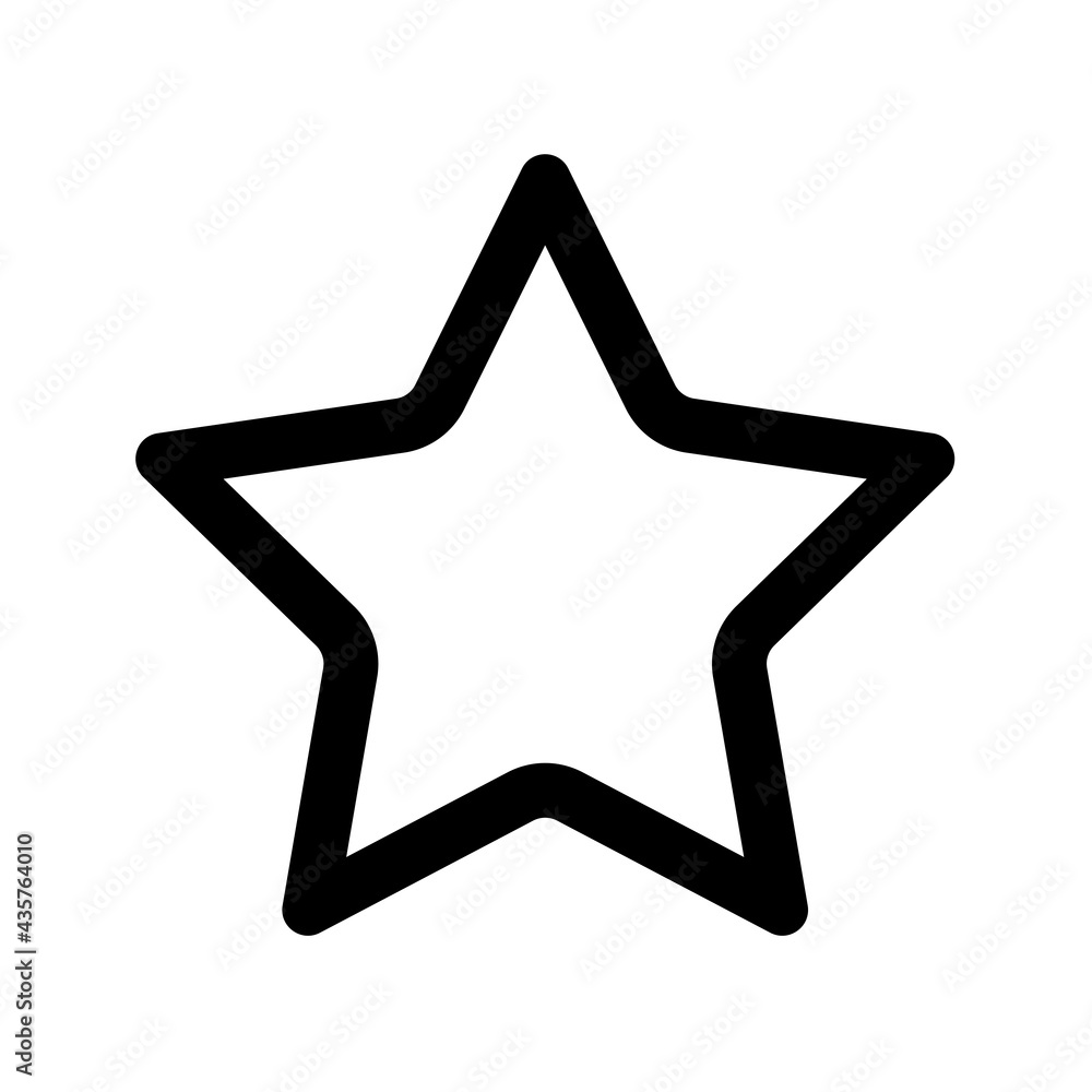 Shopping star or Add to favourites simple isolated icon for apps and websites Shopping star or Add to favourites simple isolated icon for apps and websites