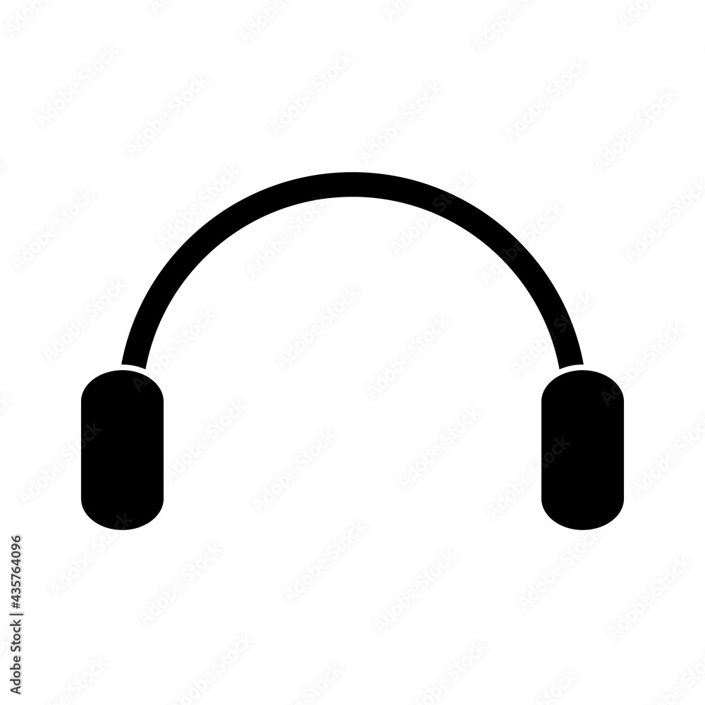 Simple illustration of headphones Personal computer component icon Simple illustration of headphones Personal computer component icon