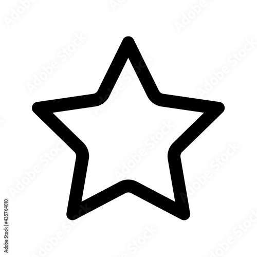 Shopping star or Add to favourites simple isolated icon for apps and websites