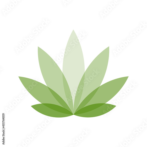 Simple icon of Cannabis Leaf Silhouette Indica marijuana