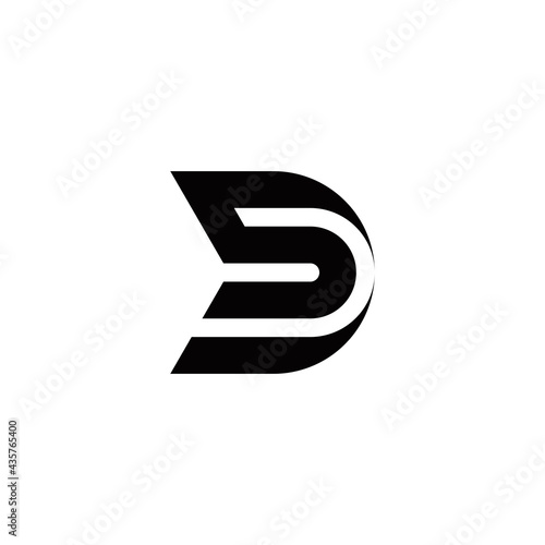 s d sd ds initial logo design vector template
