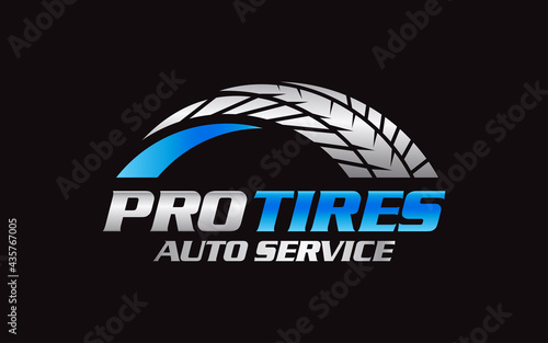Illustration vector graphic of automotive tires shop logo design template