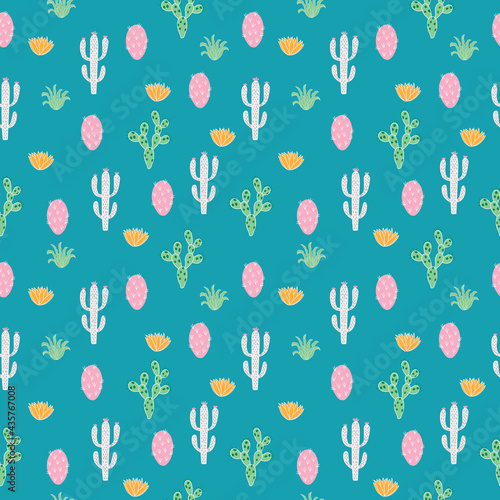 Cactus vector Seamless Pattern