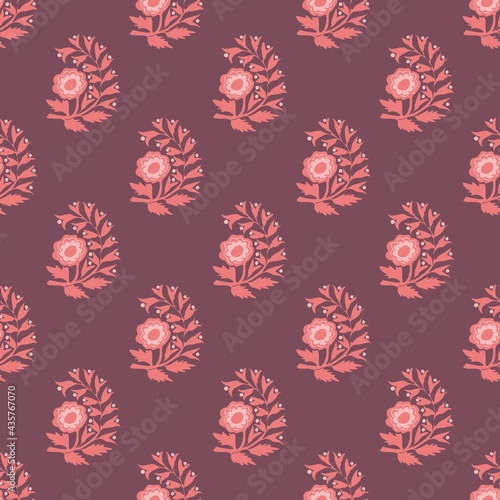 Decorative floral vector seamless pattern design