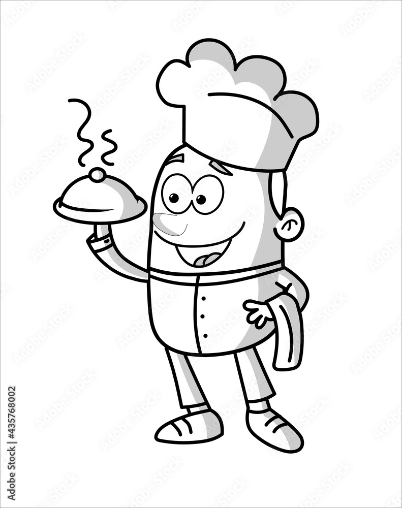 Chef stick figure cartoon Chef stick figure cartoon