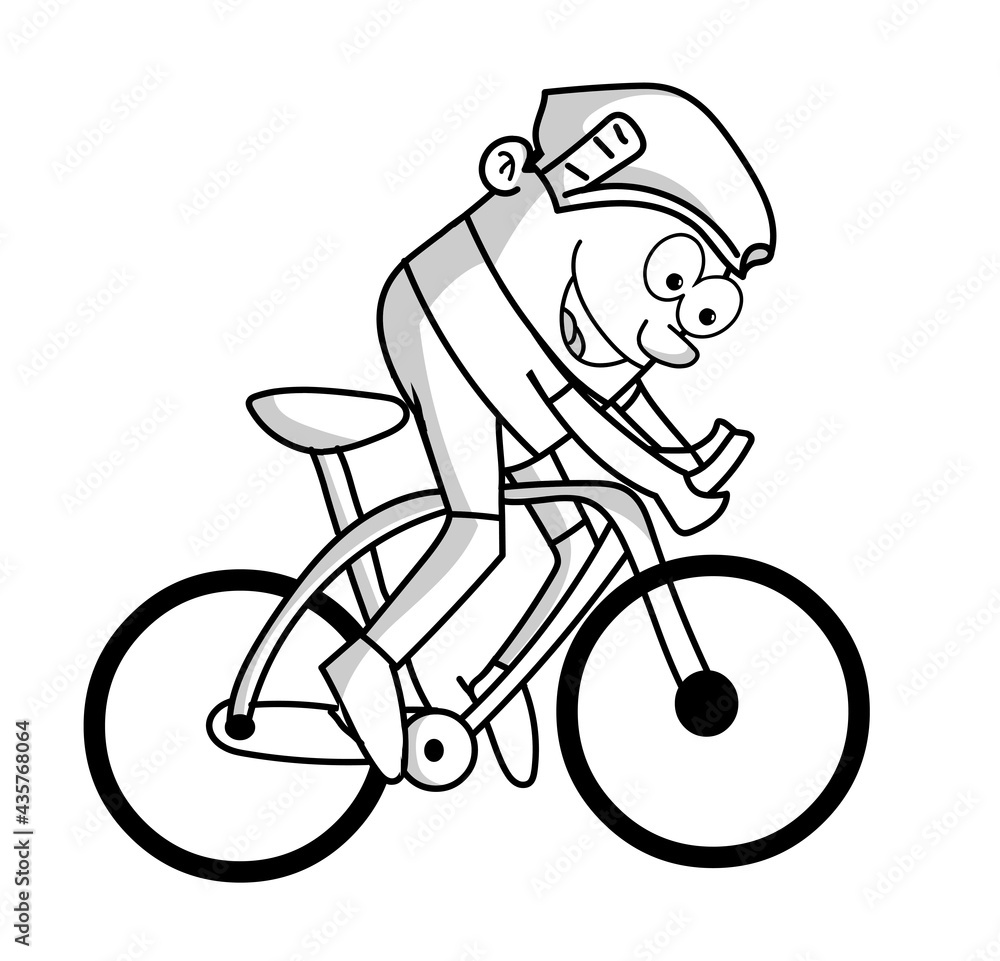 Cycling cartoon stick figure Cycling cartoon stick figure