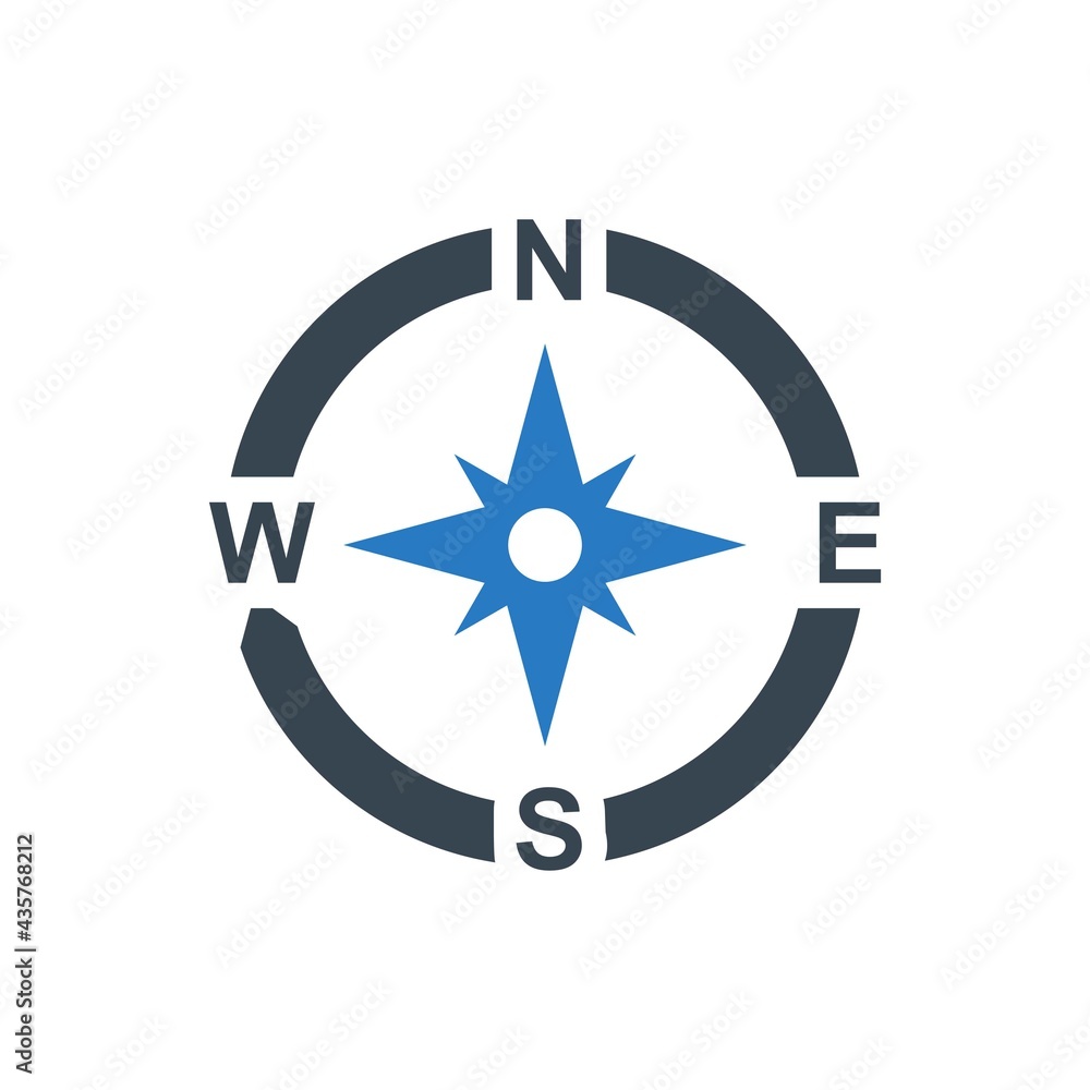 Compass navigation icon Compass navigation icon