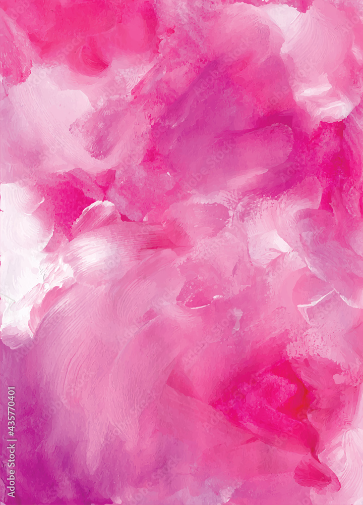 Abstract pink watercolor background hand drawn illustration