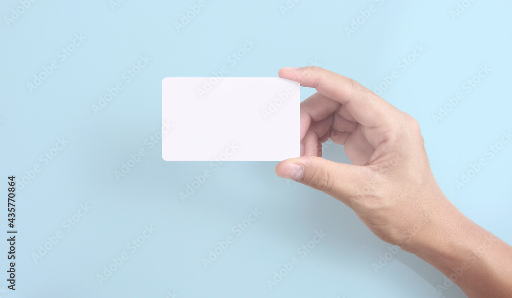 Obraz premium Hand holding virtual card with your