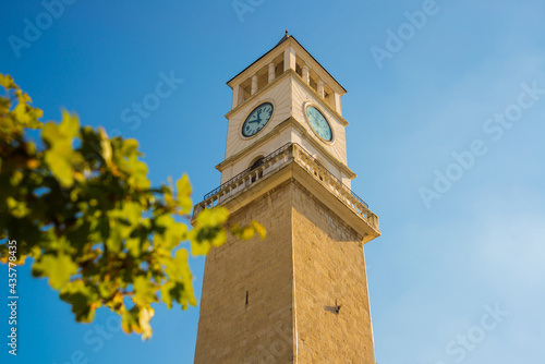TIRANA, ALBANIA: Clock Tower in the city center in Tirana.