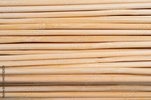 Kitchen utensils  pile of wooden sticks or bamboo skewers