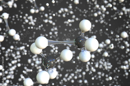 Methylmercury molecule, scientific molecular model, 3d rendering © Alexey Novikov