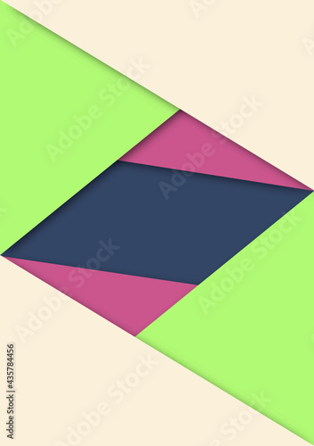 Background design, color scheme, and layered design.