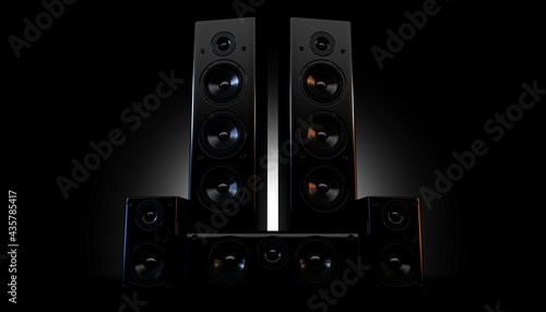 Εκτύπωση καμβά Speaker System Arrangement