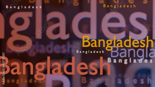 Abstract Bangladesh 3D TEXT Rendered Poster (3D Artwork)