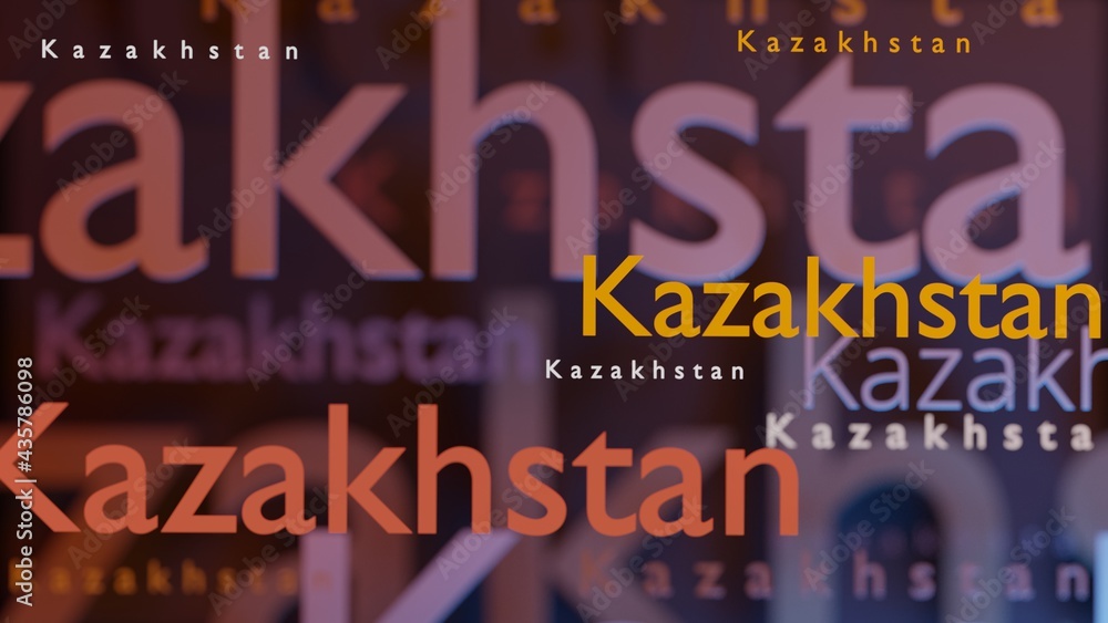 Abstract Kazakhstan 3D TEXT Rendered Poster (3D Artwork) Abstract Kazakhstan 3D TEXT Rendered Poster (3D Artwork)