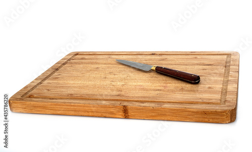 Canvas Print chopping board and knife