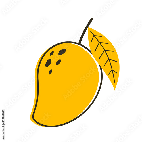 Mango vector. mango on white background. symbol. logo design.