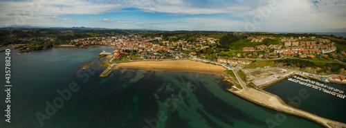 aerial view of Luanco. Asturias. Spain photo