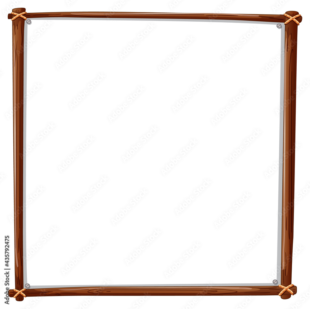 Wooden frame square isolated on white background Wooden frame square isolated on white background