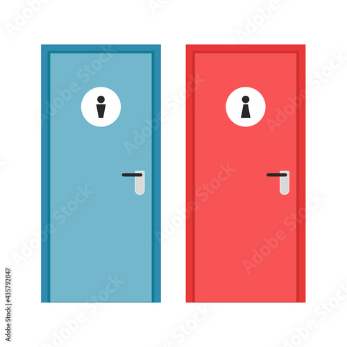 public toilet cartoon vector. free space for text. wallpaper. copy space.