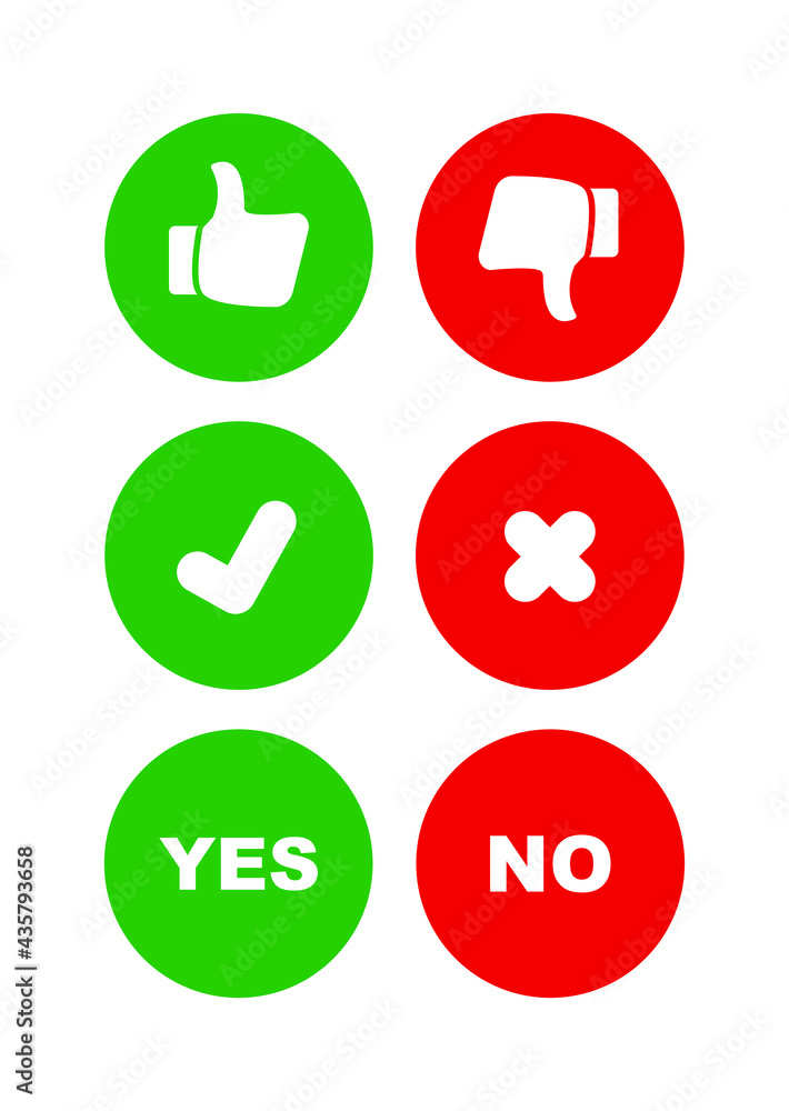 yes and no buttons yes and no buttons