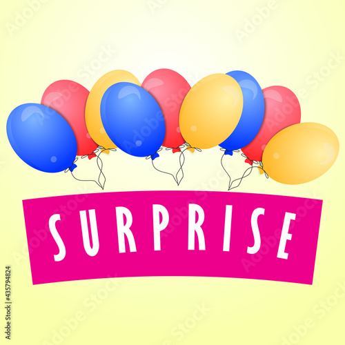colorful balloon ornament vector design