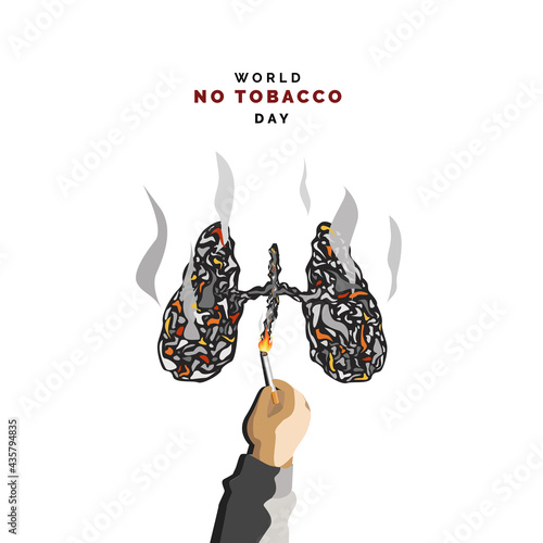 World No Tobacco Day, an illustration of the negative effects of smoking on organs